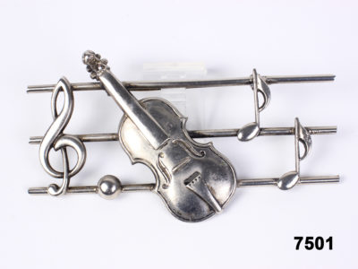 1980's Metal Music Brooch