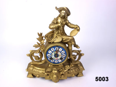 19th Century French blue Sèvres porcelain & gilt clock with artist from Antiques of Kingston