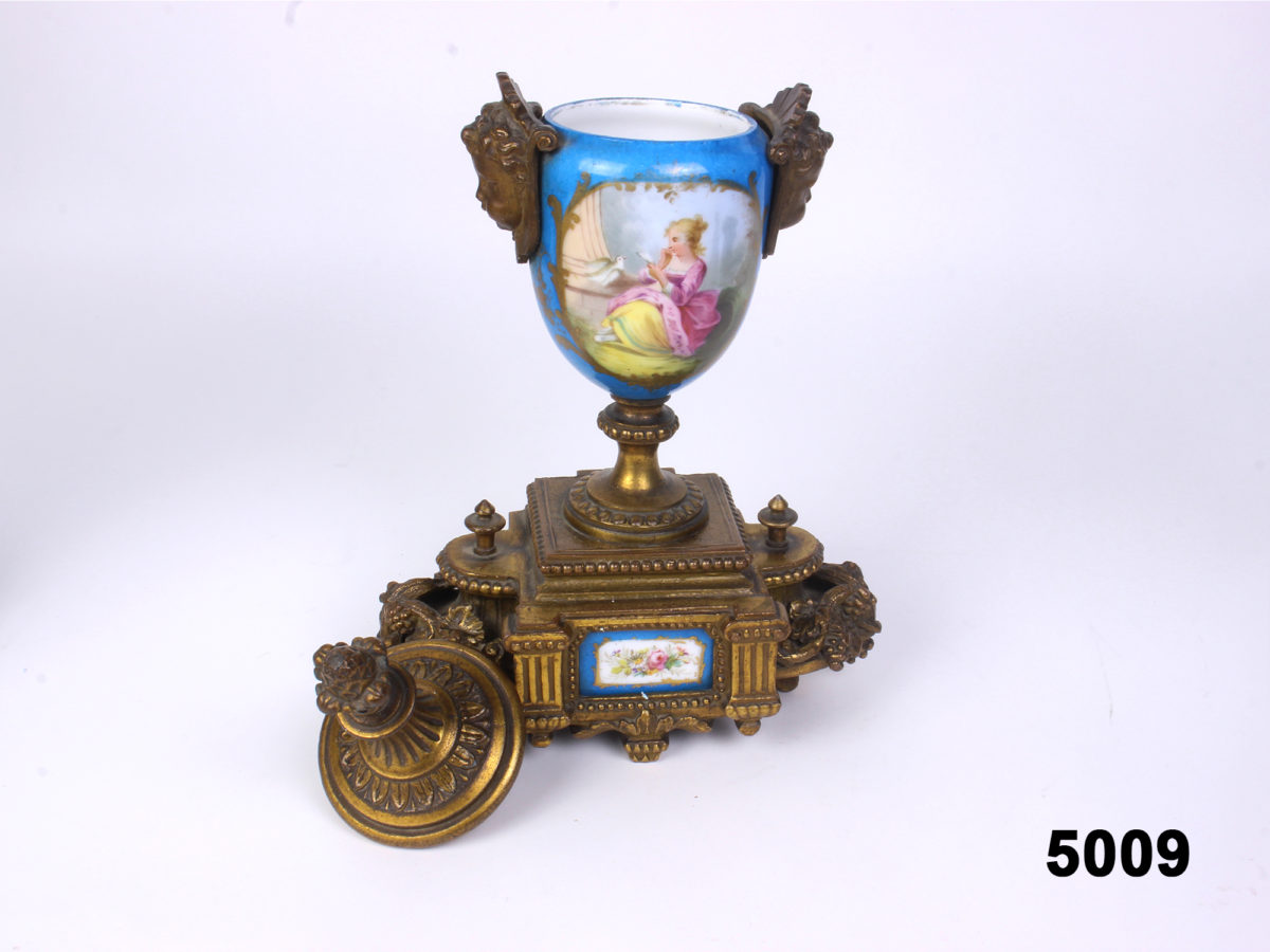 Gilt Metal & Porcelain Urns - Image 2