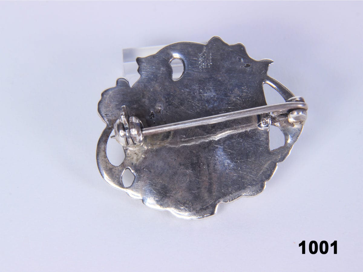 Sterling Silver & Enamel Brooch - Image 3