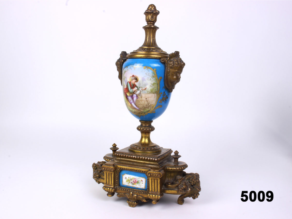 Gilt Metal & Porcelain Urns - Image 3