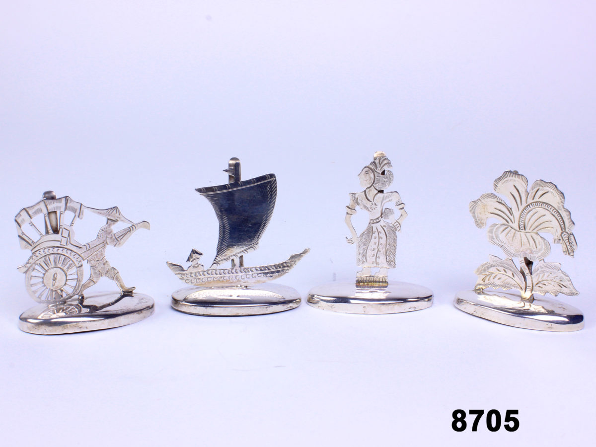 4 Silver Place Setting Holders