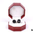 Victorian banded bulls eye agate bead button earrings new silver gilt fish hooks from antique of kingston
