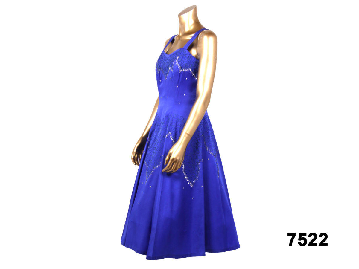 50s Royal Blue Dress - Image 3