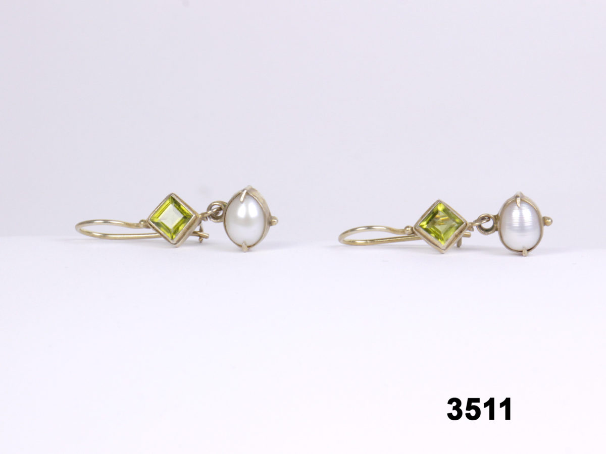 Peridot & Pearl Earrings - Image 3