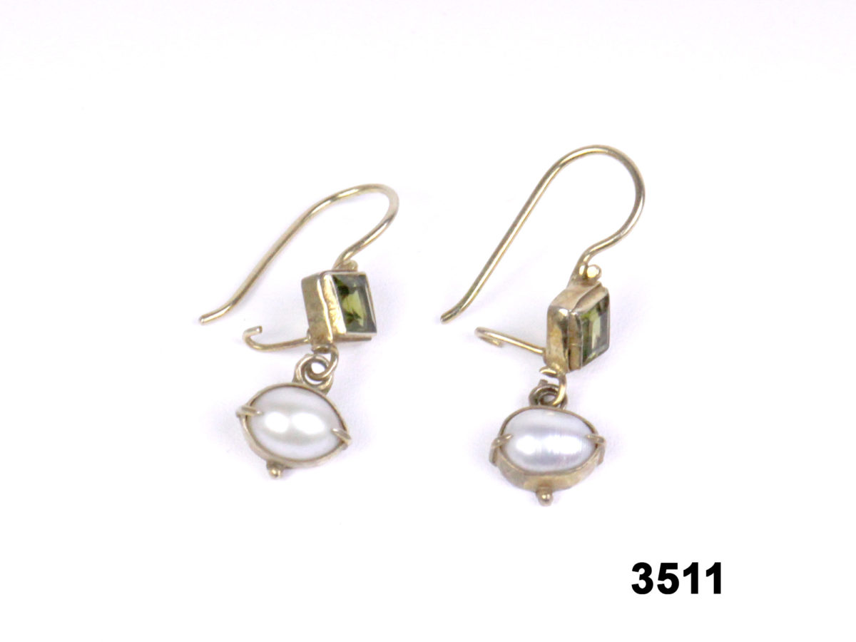 Peridot & Pearl Earrings - Image 2