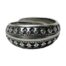 925 Sterling silver 'Saga' ring by David Andersen. Product specifications: Size: L / 5¾. Main photo of ring seen from an eye level and from the front. The design of the ring is very unusual and interesting looking like a row of small keyholes.