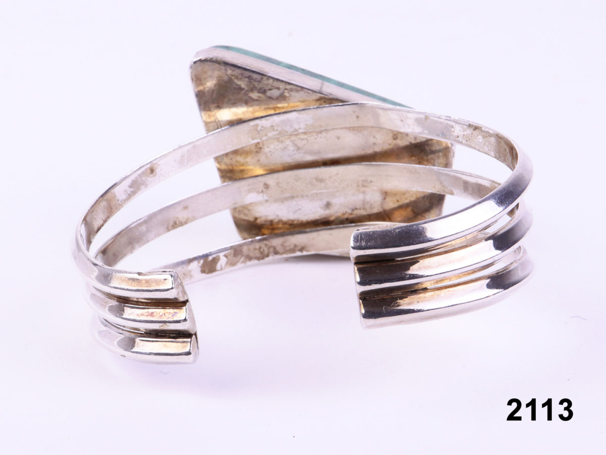 Silver Malachite Bangle - Image 3