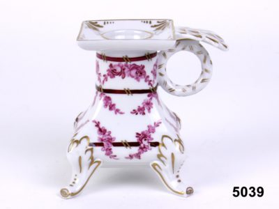 Vintage Dresden Candlestick Pink