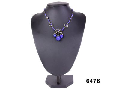 Czech Faux Lapis Necklace
