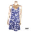 Original 1960s St Michaels mini dress in blue and white floral pattern. Size 10. (Some staining on inside bust area). Main photo of front of dress.