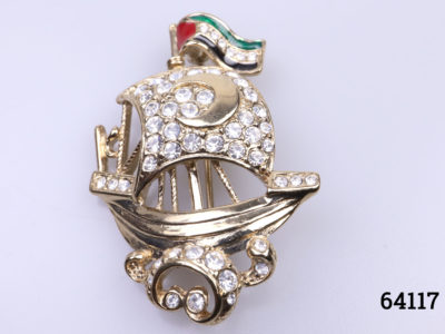 Vintage Attwood & Sawyer Galleon Brooch