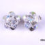 Vintage clip-on earrings with crystal glass beads Clips in good working order No makers mark Measures 20mm in diameter Main photo showing earrings from front view