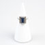 Vintage Art Deco style ring. Hallmarked 935 silver ring with a rectangular cut royal blue glass stone to the centre. Ring size M.5 / 6.5 Main photo of ring displayed on a cone display stand with ring front facing forward