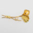 20 karat gold peace lily brooch. Modern brooch in 20 karat gold of a peace lily flower and leaf. Hallmarked XXct (for 20carat) to the base of one stem. Brooch measures approximately 48mm long and weighs 3.5gms. Box included. Main photo of brooch laid on a flat surface with flower and leaf to the right and stems to the left of photo.