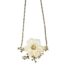 Vintage Christian Dior signed Lucite flower necklace. The flower & foliage measure 50 x 40 mms. Main photo of necklace seen hanging from the front.