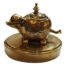 19th Century c1890 Indian Sloth Bear, Good Condition For Age. COLLECT FROM STORE ONLY. Main photo of inkwell seen from the side with sloths head facing left of photo.