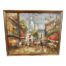 Canvas oil painting of Sacre Coeur Paris by impressionist W Kirby, a well known artist who painted lots of Paris street scenes. Beautiful colours. COLLECT FROM SHOP ONLY. Main photo showing entire oil painting in frame.