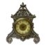 Early 20th century antique 'Strut' timepiece in good working order. Should be fully wound every days. Clock face measures 85mm in diameter. Finial at the very top of the clock frame is a little bent otherwise in excellent condition throughout. Fully serviced and guaranteed for 1 year. COLLECT FROM STORE ONLY. Main photo of the clock seen from the front with the slightly bent finial at top visible.