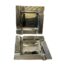 Pair of vintage sterling silver ashtrays. Identical pair of Birmingham assayed sterling silver ashtrays made by Barker Ellis silver company c1989. Both in very good condition with minor dinks and one has a slightly misshapen corner. 177grams. Main photo of both ashtrays with one at the back placed upright on a display stand and other placed in front.