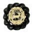 Victorian brooch in carved jet and bone. A substantial sized brooch of beautifully carved Whitby jet with an intricately carved bone detail of a stag applied to the centre. The stag is central to a frame of flora with a tree to the background. This is craftsmanship of the highest order and remains in excellent condition. Believed to be from the Grand Period of the Victorian era c1861-1880. Tube hinge and c clasp fastening with extended pin. Main photo showing brooch looking straight on from the front.