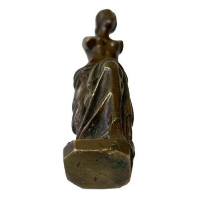 Miniature bronze of Venus de Milo. Wonderfully detailed miniature bronze of Venus de Milo showing the different textures to skin, hair, gown. Fine patina to the bronze which dates to c1890. Measures 25mm at longest and 20mm at widest. Photo of miniature laid on a flat surface showing the base which is unmarked.