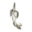 Articulated sterling silver leaf brooch in sterling silver. Vintage 1960s sterling silver brooch signed Geoffrey G Bellamy and stamped Ivan Tarratt with full hallmark for Birmingham assay. Nice secure click to close clasp. Main photo of brooch seen with the leaves hanging downward. The brooch is of a twig with 6 leaves attached graduating in size lower down. The lower 3 leaves are articulated.