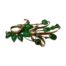 14 karat gold spray brooch with jade. Vintage 14 karat gold spray brooch with jade c1950s. Secure fastening barrel clasp. Hallmarked 14kt to the back. Main photo of brooch seen fully forward facing. The gold is designed in a flower spray fashion with stunning apple green jade stones in circular, oval and teardrop shape. The brooch is laid on its side but can be worn any way up!