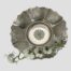 Main photo of bowl shown displayed upright to show the entire inner area. (except along the bottom where a spray of small white orchids lies) The eight sides are raised so when laid flat, you cannot see the bowl inner.